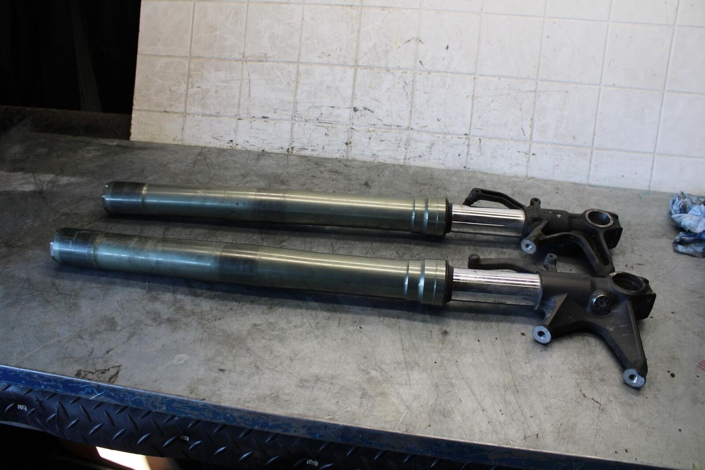 09-12 KAWASAKI NINJA ZX6R FRONT FORKS SHOCK SUSPENSION SET PAIR BB544