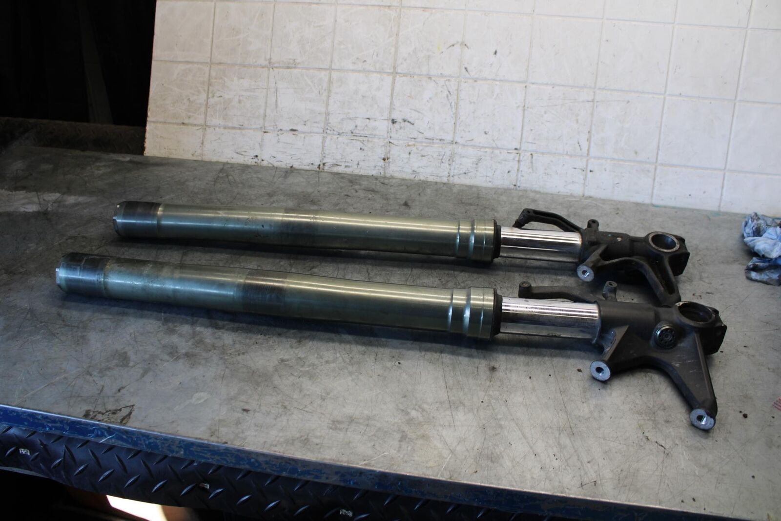 09-12 KAWASAKI NINJA ZX6R FRONT FORKS SHOCK SUSPENSION SET PAIR BB544