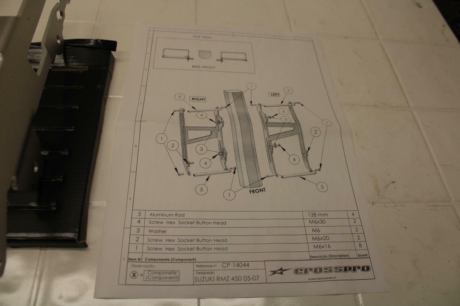 05-07 SUZUKI RMZ450 CROSSPRO RADIATOR GUARD SHIELD