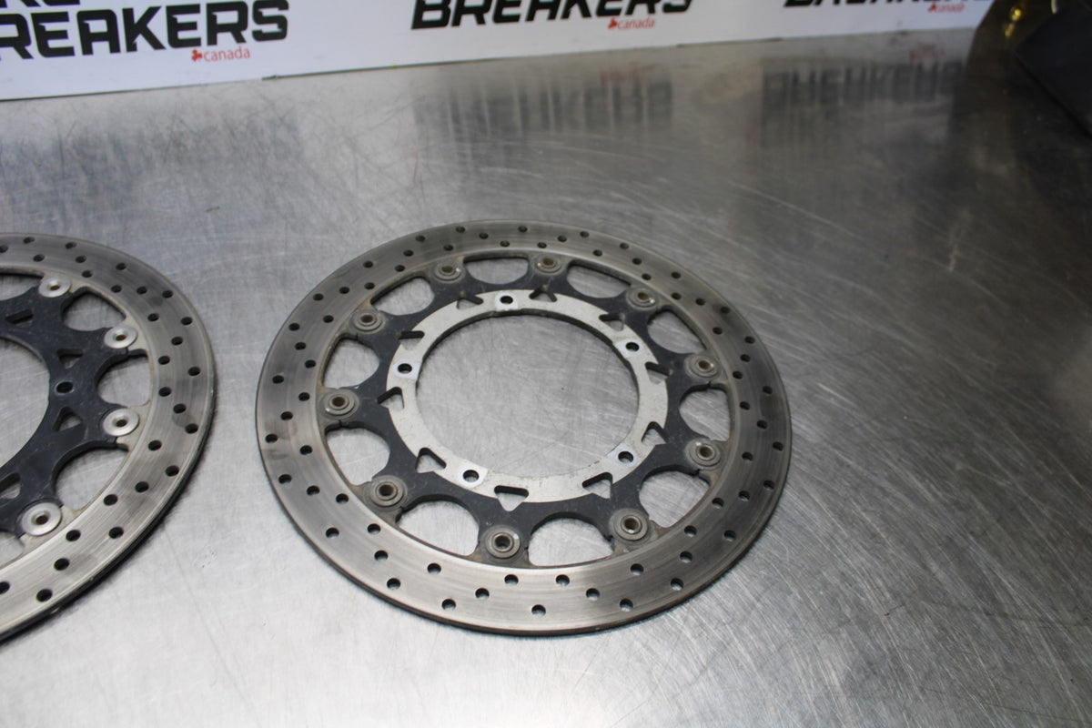 04-05 YAMAHA YZF R1 FRONT LEFT RIGHT BRAKE ROTORS DISCS  BB173