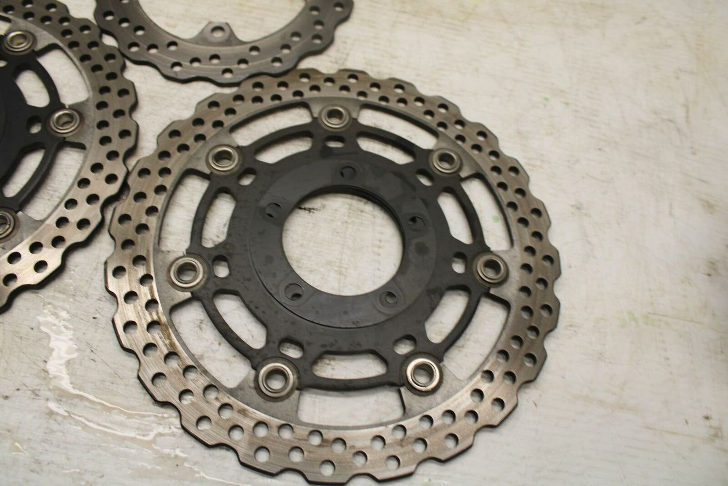 11-12 KAWASAKI NINJA 400 EX400 C FRONT REAR BRAKE ROTORS DISCS BB358