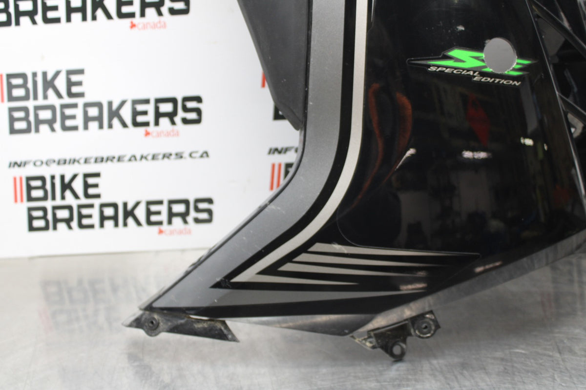 13-17 KAWASAKI NINJA 300 EX300 ABS LEFT MID UPPER SIDE FAIRING COWL BB187