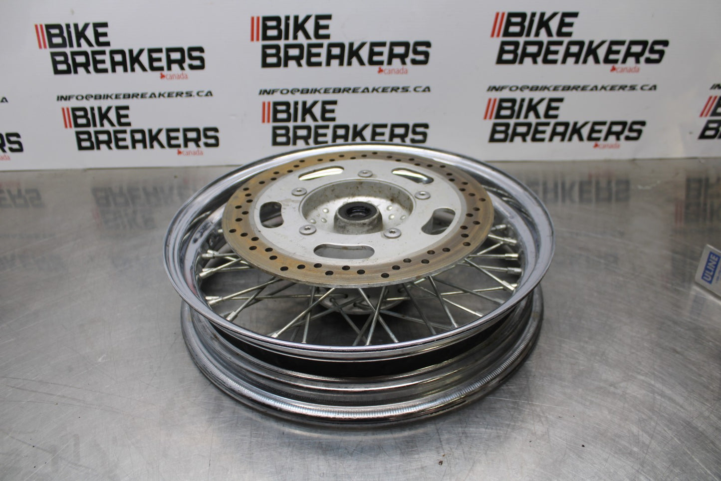 08 KAWASAKI VULCAN 900 FRONT WHEEL FRONT RIM & DISC ROTOR BB184
