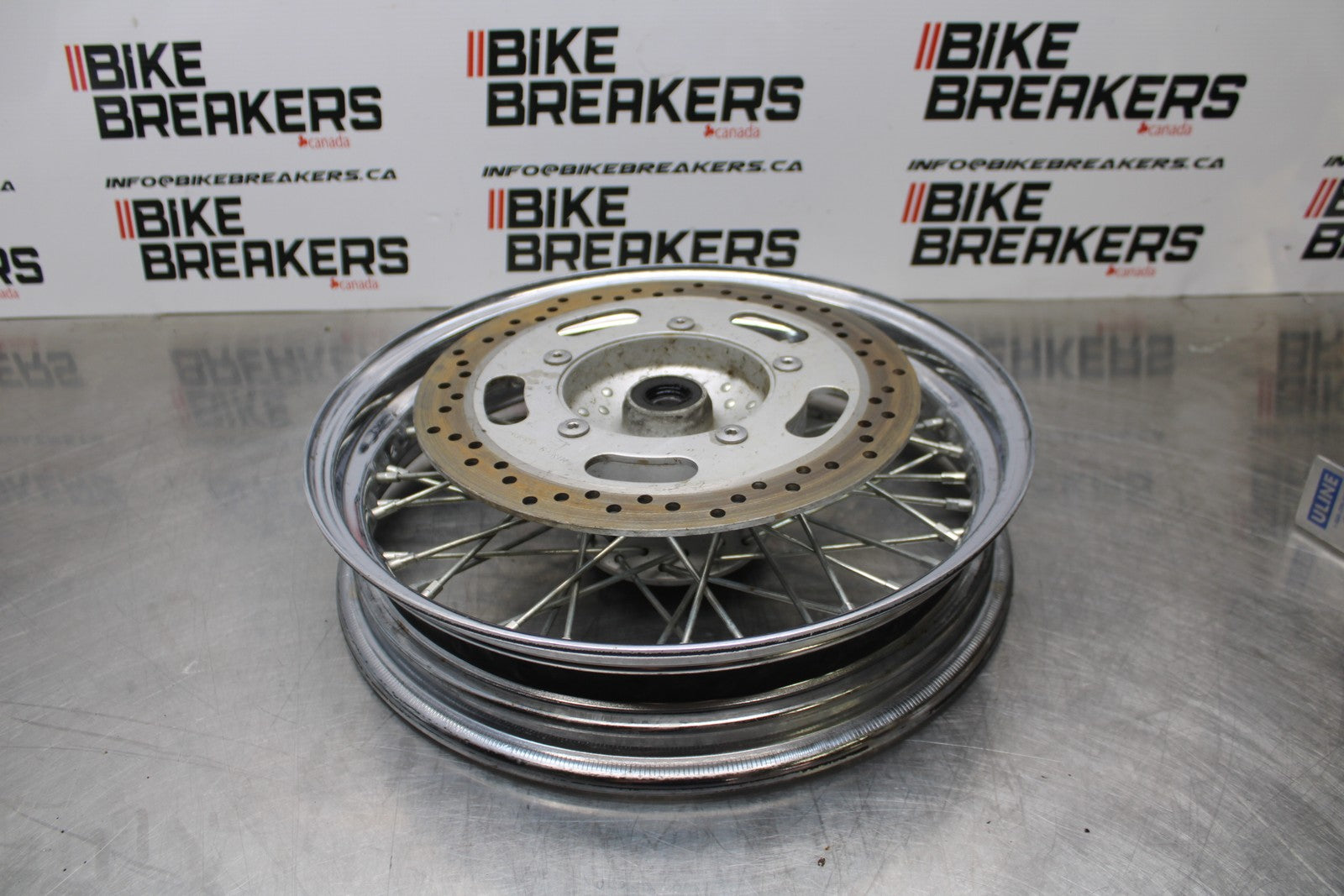 08 KAWASAKI VULCAN 900 FRONT WHEEL FRONT RIM & DISC ROTOR BB184