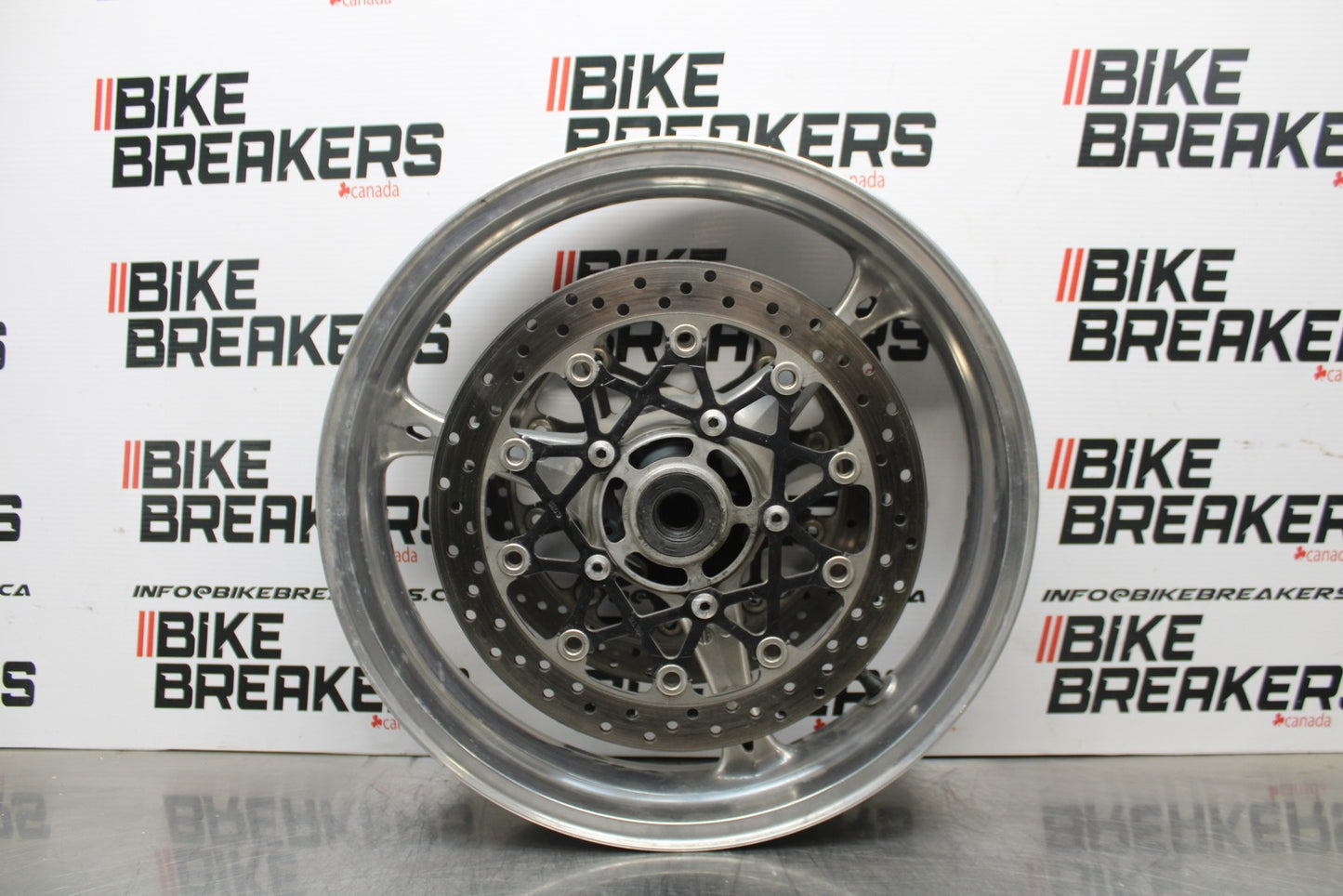 07 SUZUKI GSXR1000 FRONT WHEEL FRONT RIM & BRAKE DISC ROTORS BB770