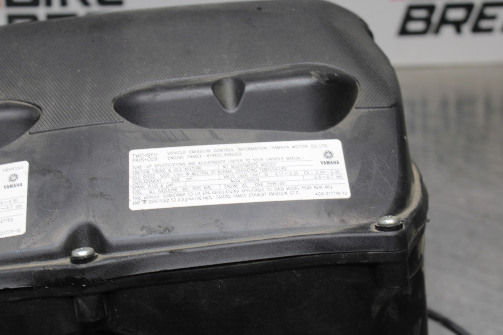 07-08 YAMAHA YZF R1 AIRBOX AIR INTAKE FILTER BOX /W STACKS BB771