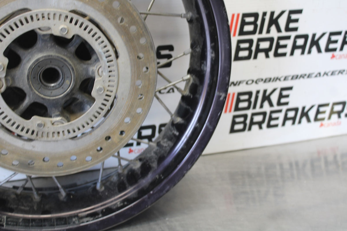15 TRIUMPH TIGER 800 REAR WHEEL BACK RIM & ROTOR BB873