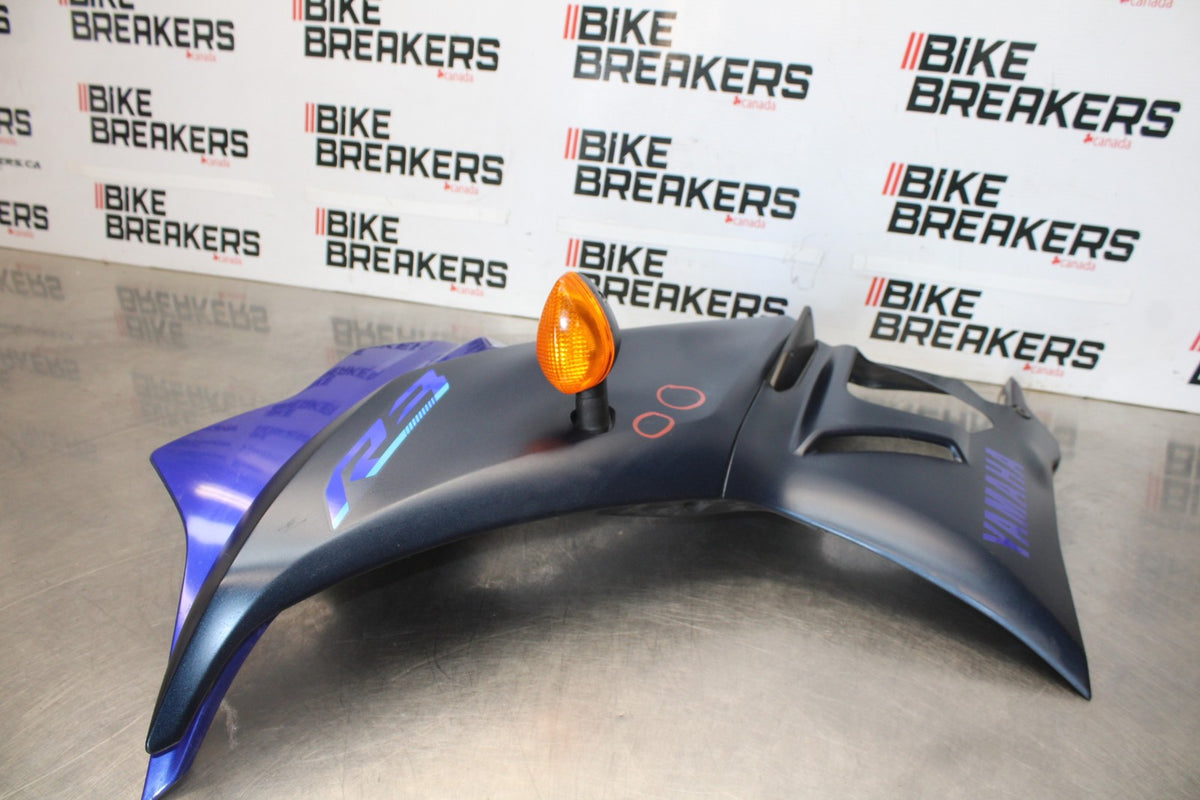 23 YAMAHA YZF R3 LEFT LOWER MID UPPER SIDE FAIRING COWL BB003