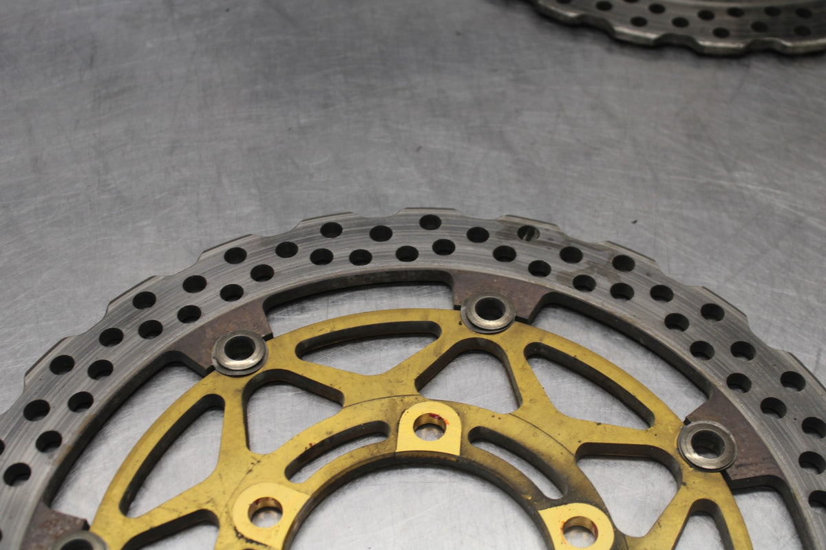 04-05 KAWASAKI NINJA ZX10R FRONT LEFT RIGHT BRAKE ROTORS DISCS BB931
