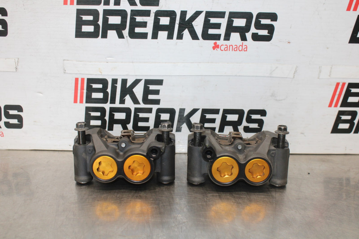 08-16 YAMAHA YZF R6 RIGHT LEFT FRONT BRAKE CALIPER SET PAIR CALIPERS BB929