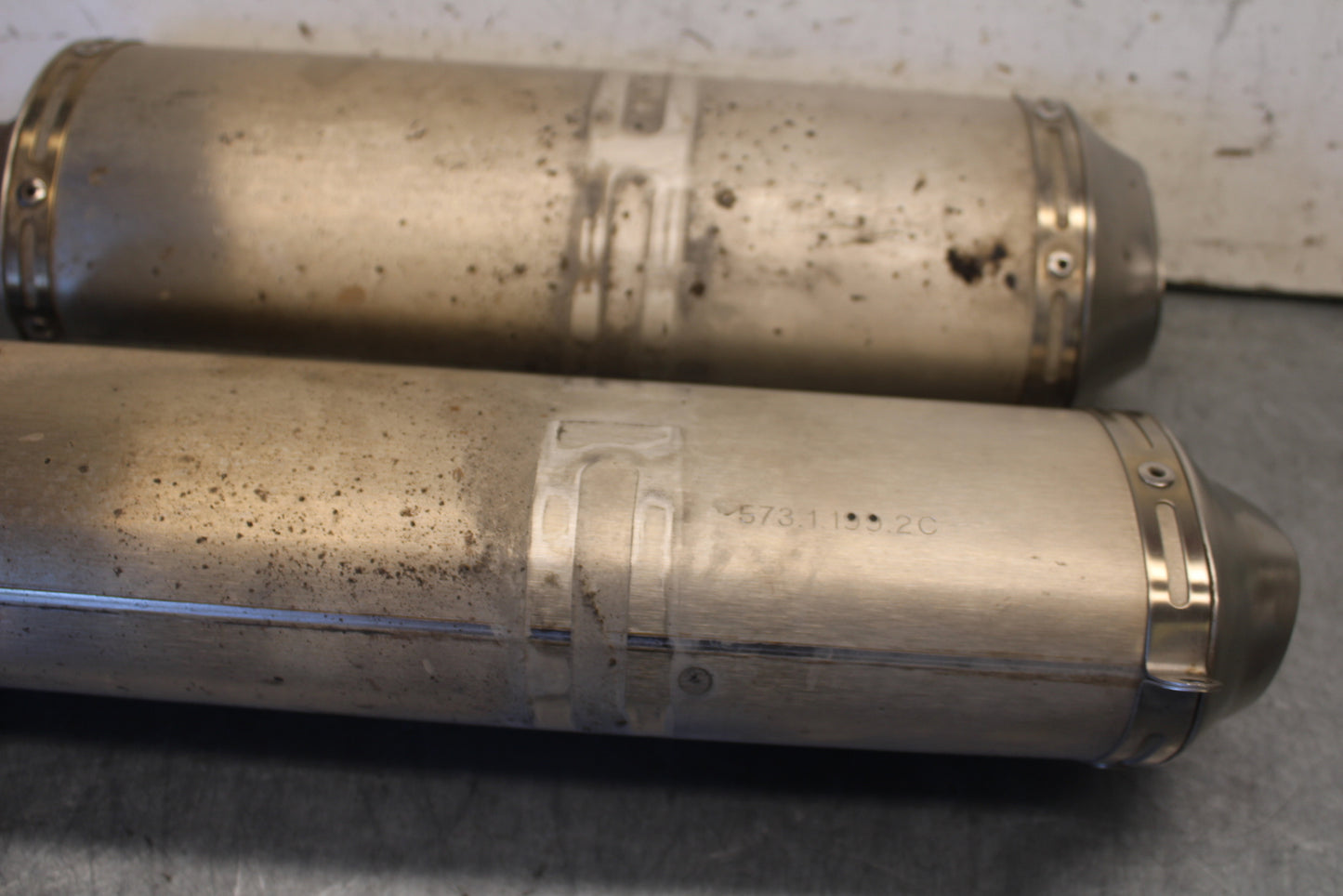 07-08 DUCATI 1098 EXHAUST PIPE MUFFLER SLIP ON CAN SILENCER BB699