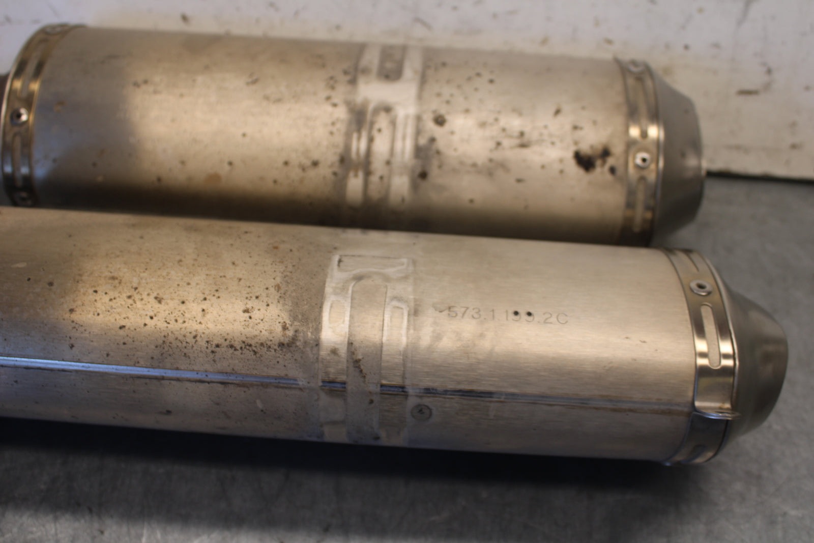 07-08 DUCATI 1098 EXHAUST PIPE MUFFLER SLIP ON CAN SILENCER BB699