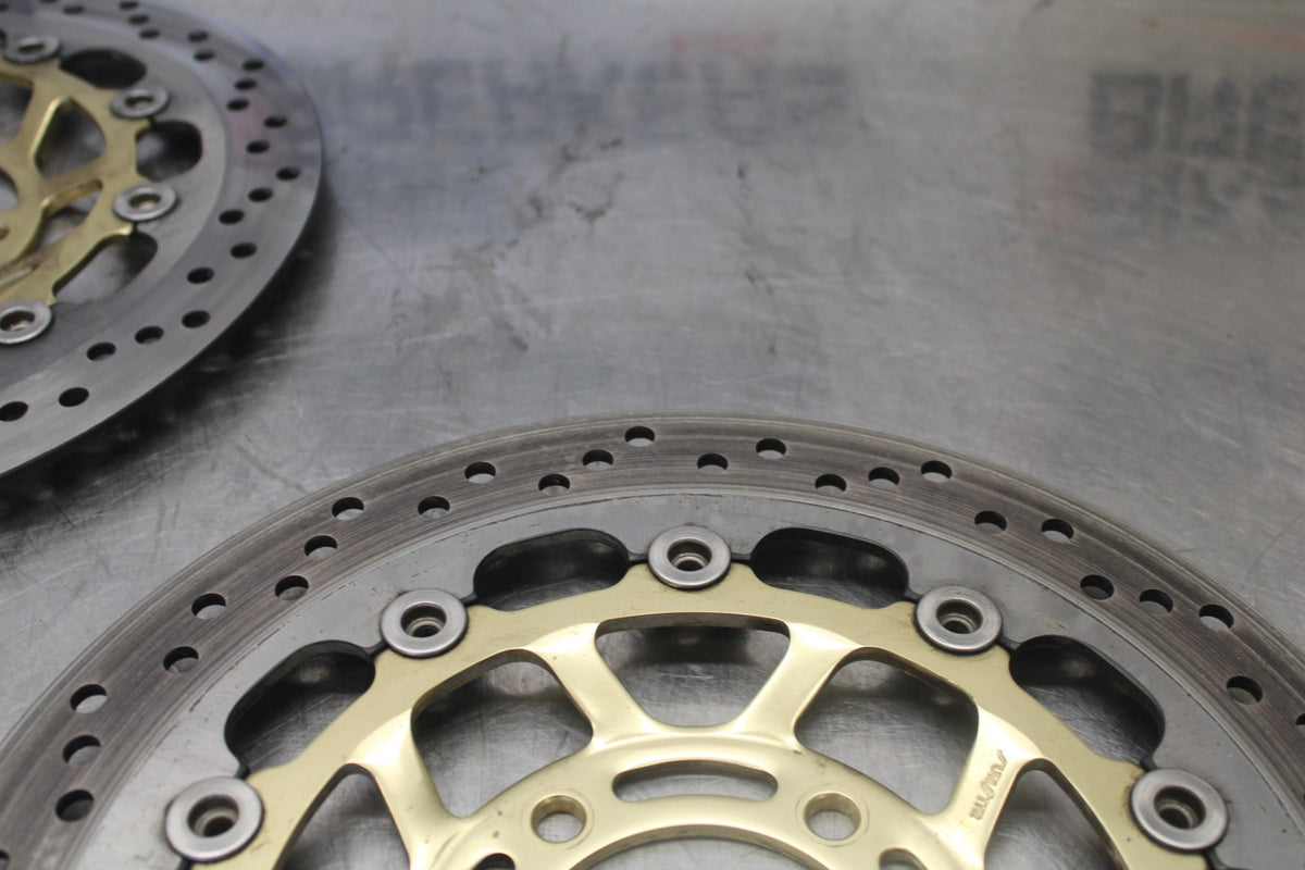 05-08 TRIUMPH SPEED TRIPLE 1050 FRONT LEFT RIGHT BRAKE ROTORS DISCS BB933