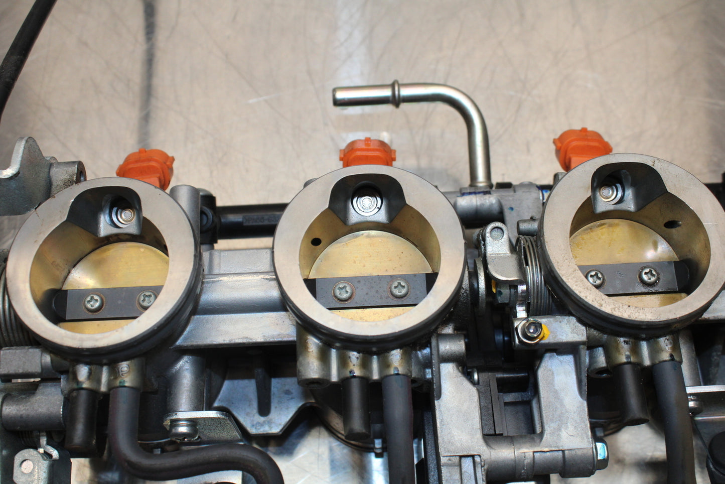 13-17 KAWASAKI NINJA ZX6R ZX636 ABS MAIN FUEL INJECTORS / THROTTLE BODIES BB143