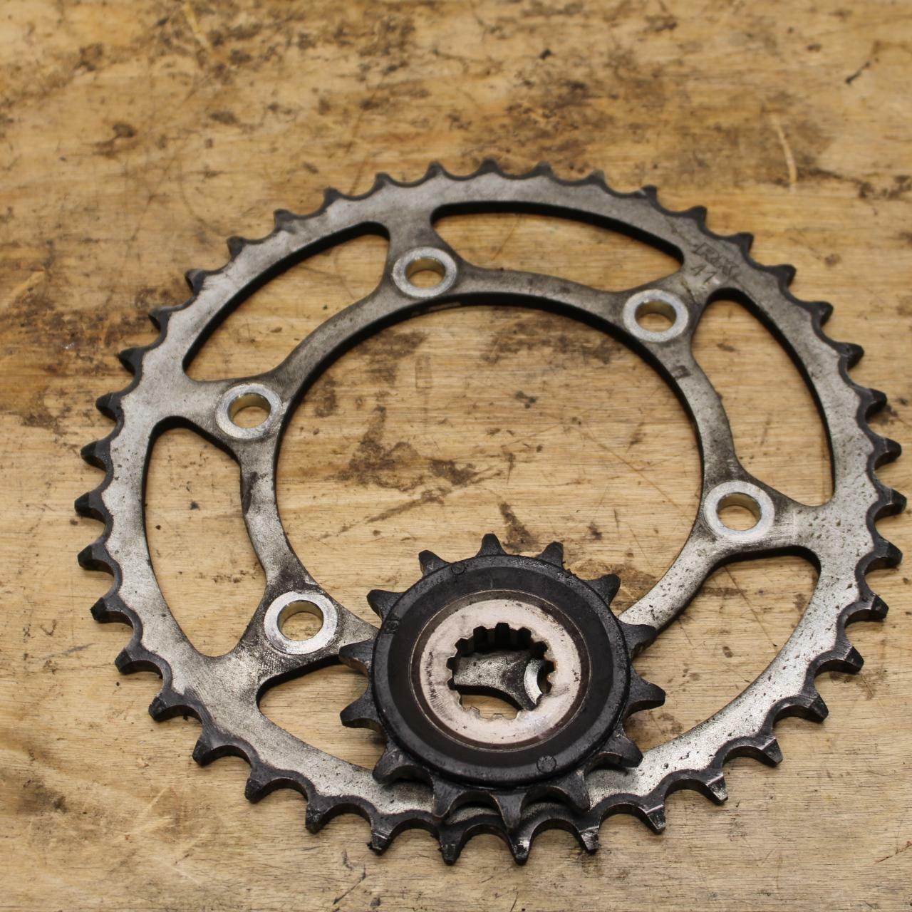 18-22 KAWASAKI NINJA 400 EX400 ABS FRONT REAR BACK SPROCKETS BB334