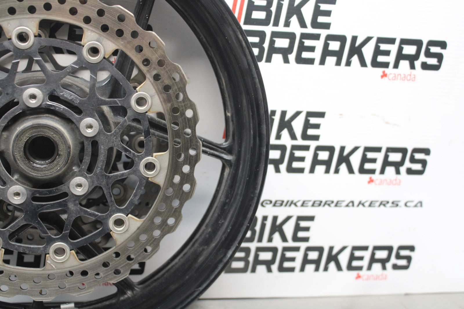 08 KAWASAKI NINJA ZX10R FRONT WHEEL FRONT RIM & ROTORS  BB201