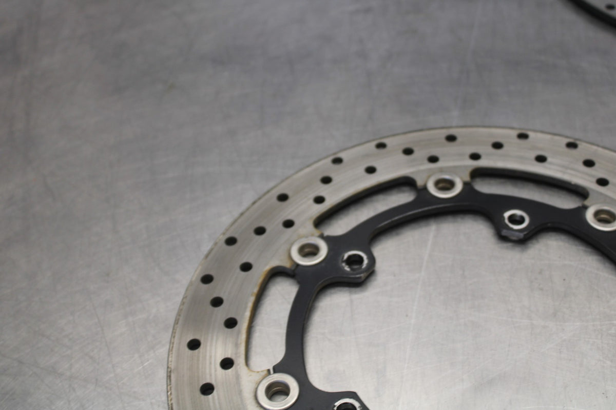 03-04 YAMAHA YZF R6S FRONT LEFT RIGHT BRAKE ROTORS DISCS BB890