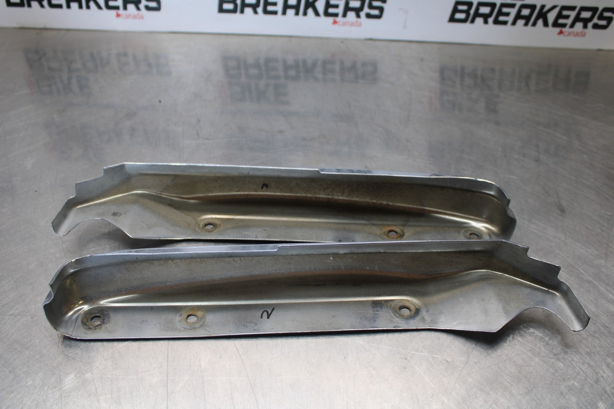 03-08 KAWASAKI VULCAN 1600 REAR CHROME STRUT COVER GUARD SET PAIR  BB196