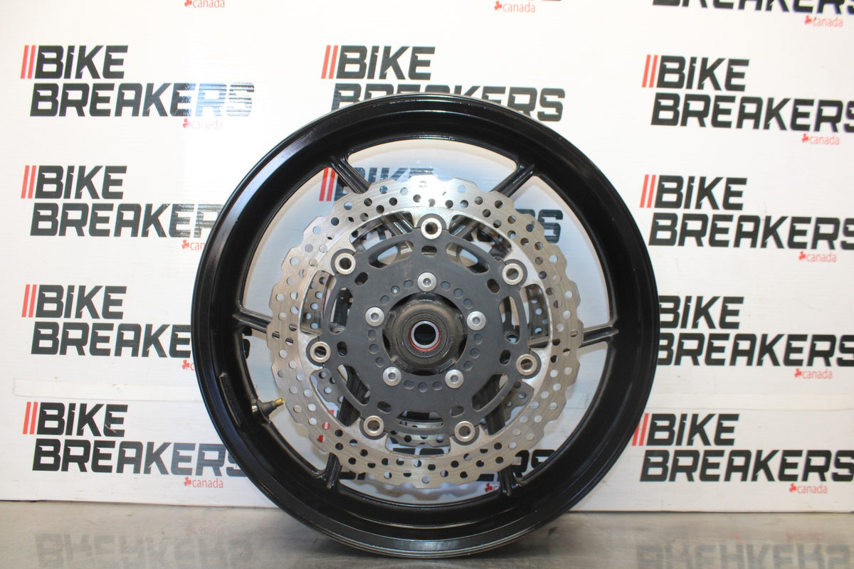 12 KAWASAKI NINJA 650 EX650E FRONT WHEEL FRONT RIM & ROTORS