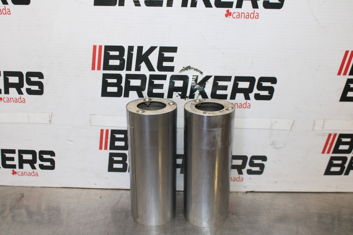 08 YAMAHA V STAR 1100 XVS1100AW CLASSIC FRONT FORK COVERS BOTTOM GUARDS BB916