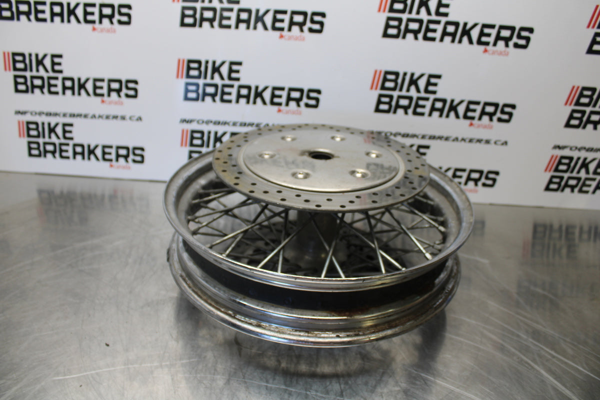 04 YAMAHA ROAD STAR XV1700A FRONT WHEEL FRONT RIM & ROTORS BB155