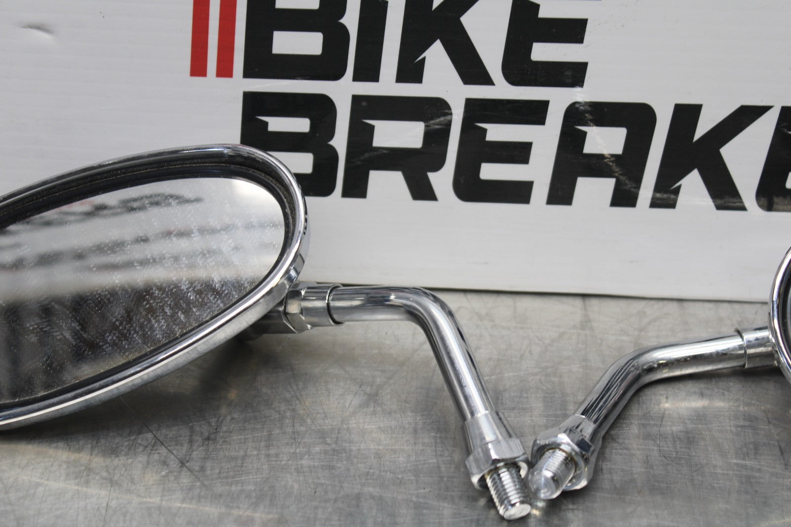 03-08 KAWASAKI VULCAN 1600 REAR VIEW MIRROR SET PAIR MIRRORS BB196