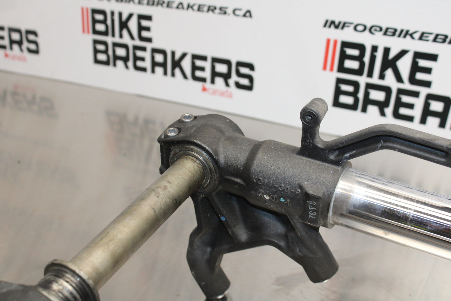 13-18 KAWASAKI NINJA ZX6R COMPLETE FRONT END FORKS SUSPENSION TRIPLE TREE BB143