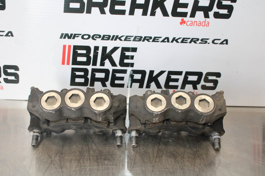 07-08 YAMAHA YZF R1 RIGHT LEFT FRONT BRAKE CALIPER SET PAIR CALIPERS BB160