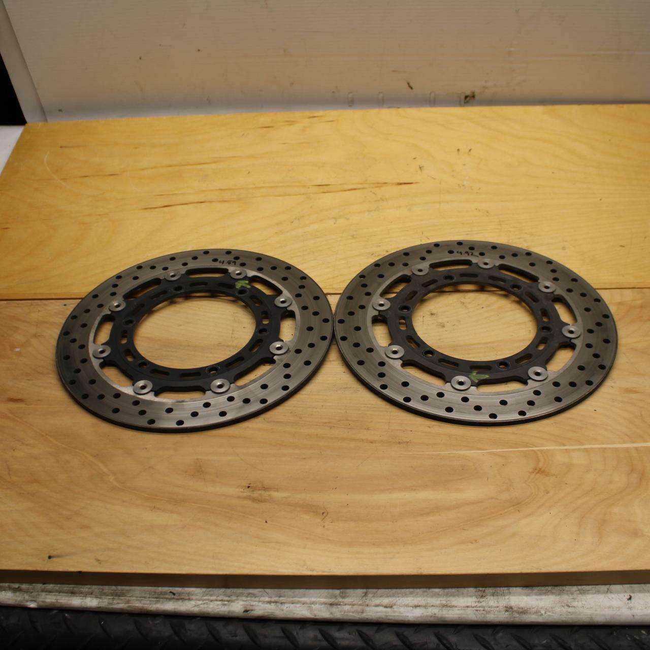 02-03 YAMAHA YZF R1 5PW FRONT LEFT RIGHT BRAKE ROTORS DISCS BB313