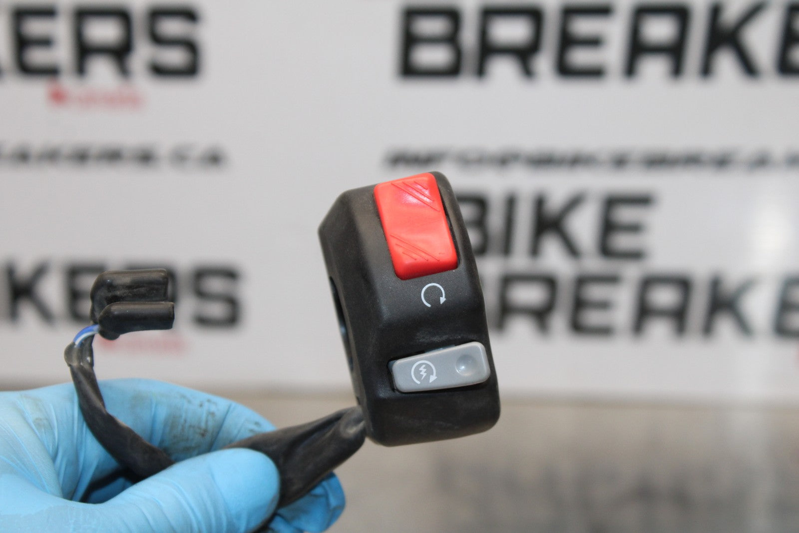 08-18 KAWASAKI KLR650 RIGHT CLIP ON HANDLE KILL OFF START SWITCH SWITCHES BB183