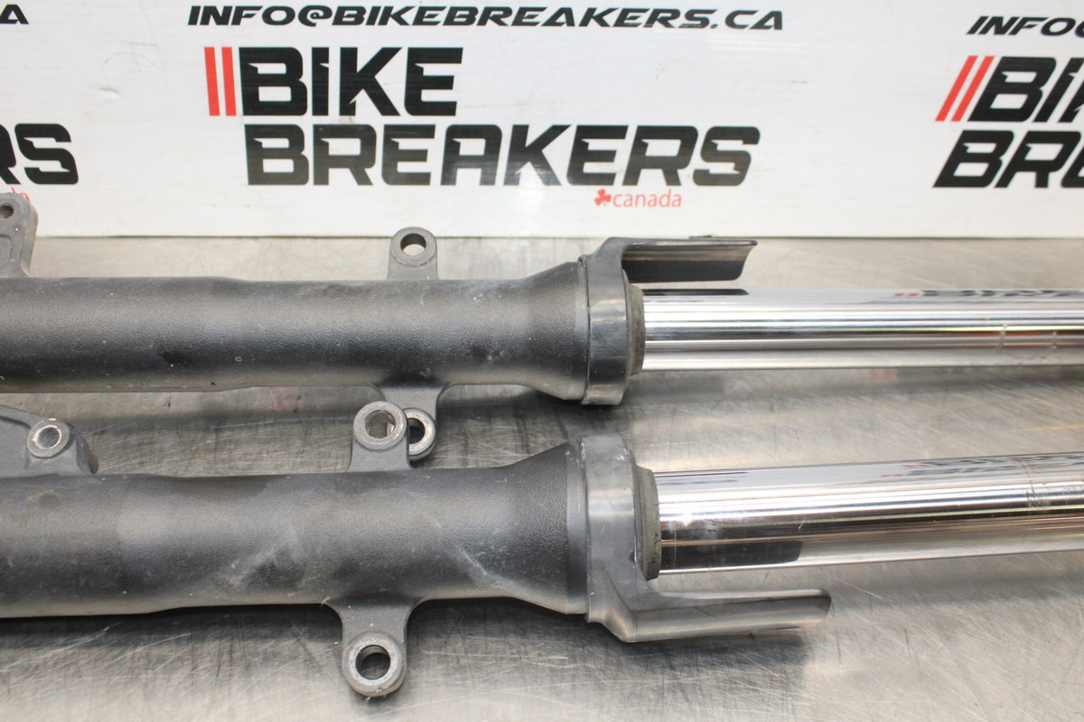 09 KAWASAKI NINJA 250R FRONT FORKS SHOCK SUSPENSION SET PAIR BB824