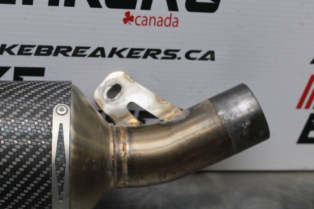 19-23 KAWASAKI NINJA ZX6R M4 EXHAUST PIPE MUFFLER SLIP ON CAN SILENCER BB188