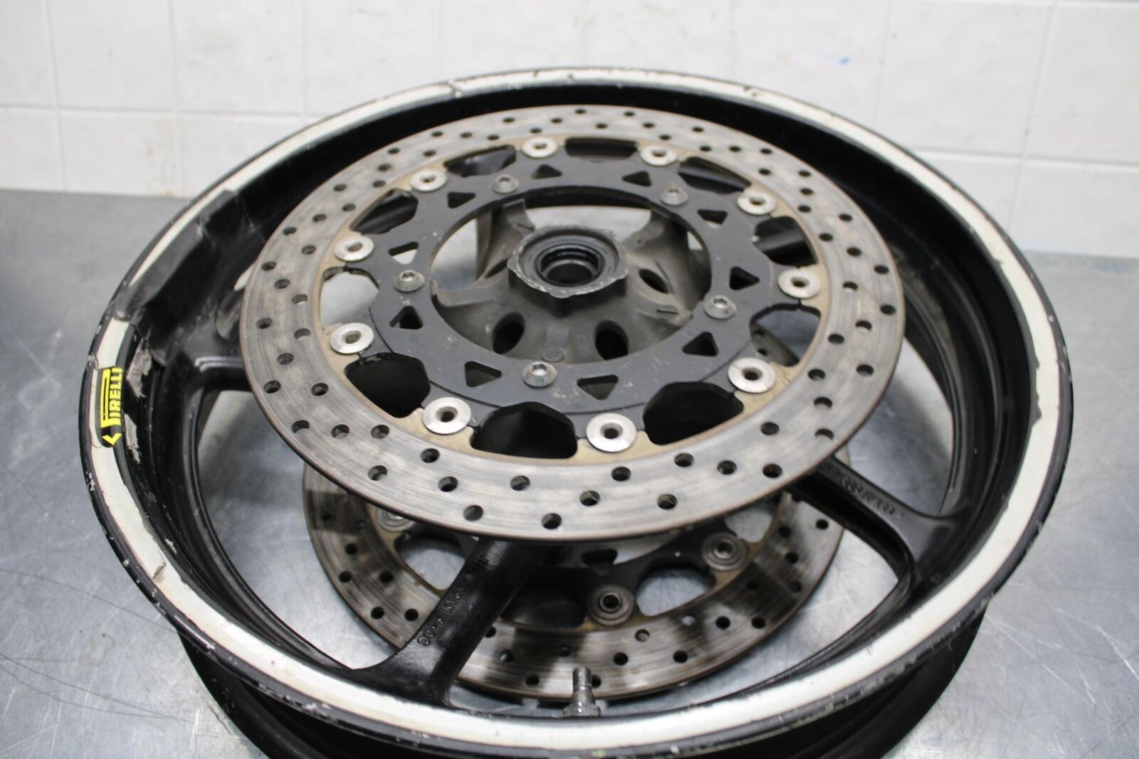 05 YAMAHA YZF R6S FRONT WHEEL LEFT RIGHT BRAKE ROTORS DISCS BB600
