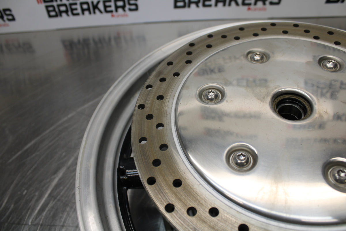 09 YAMAHA ROYAL STAR XVZ1300TF VENTURE FRONT WHEEL FRONT RIM & ROTORS BB151