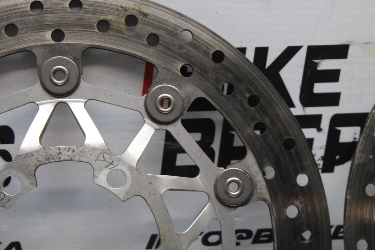 09-11 TRIUMPH DAYTONA 675 FRONT LEFT RIGHT BRAKE ROTORS DISCS BB854