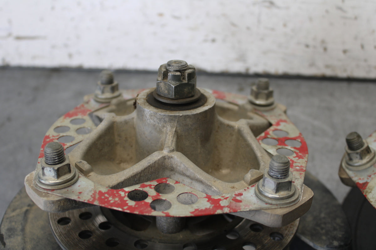 01-05 YAMAHA RAPTOR 660R FRONT WHEEL RIGHT LEFT HUB SET 5LP-25111-20-00  BB695