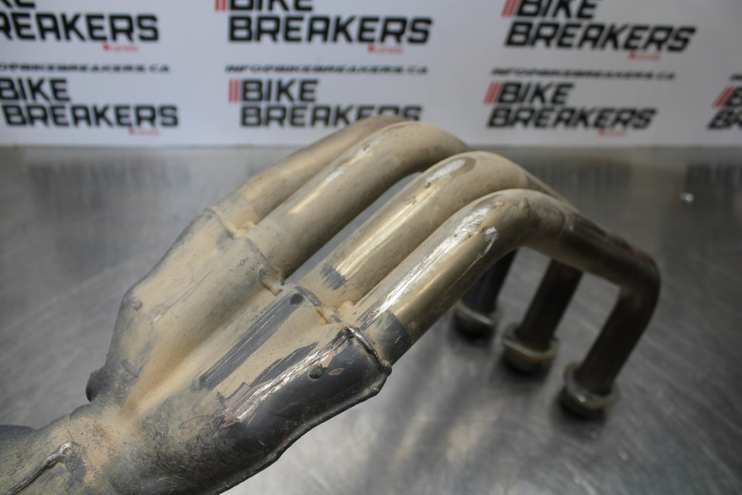 09-15 YAMAHA FZ6R FULL EXHAUST SYSTEM HEADERS PIPE MUFFLER BB161