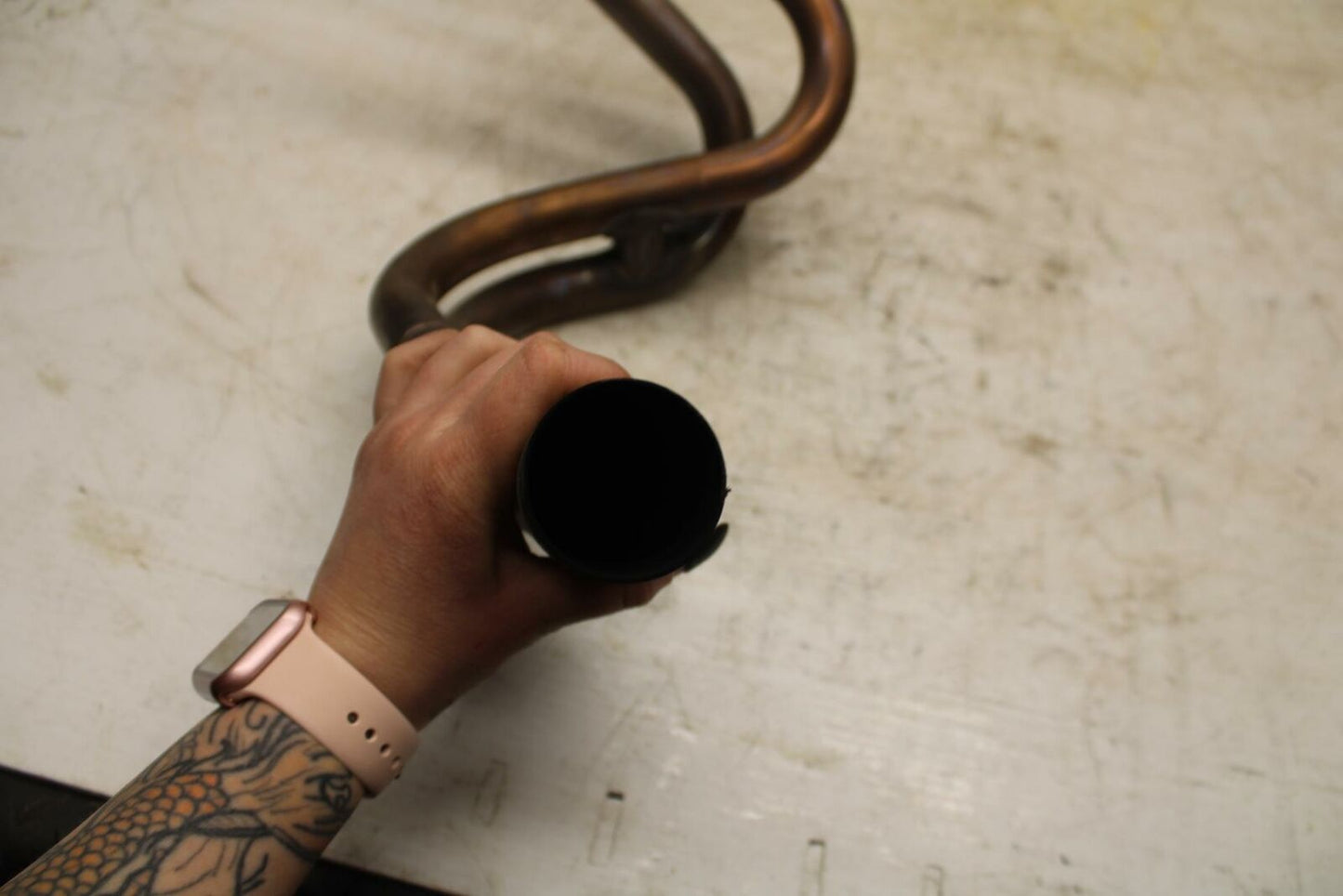 11-12 KAWASAKI NINJA 400 EX400 C EXHAUST HEADER PIPES MANIFOLD BB358