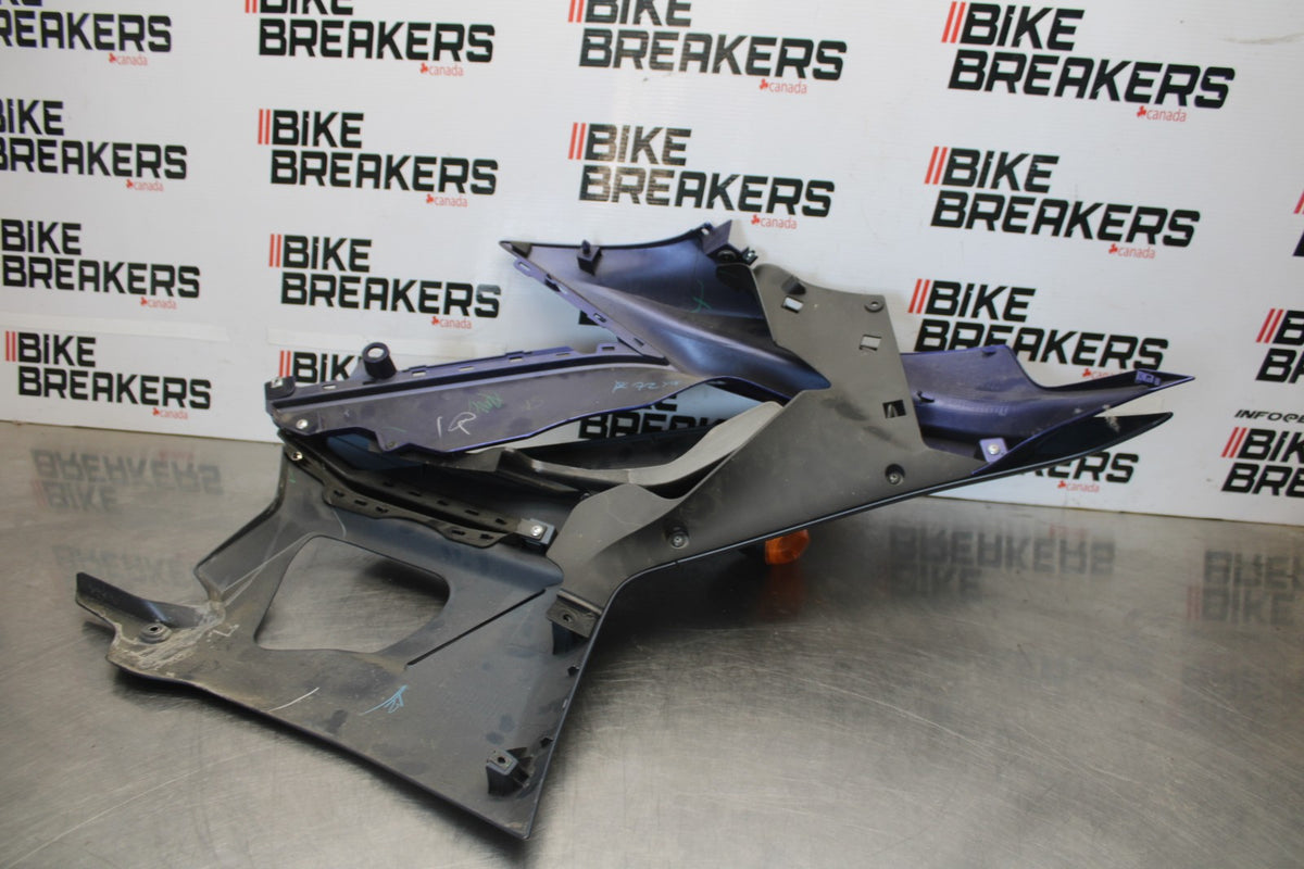 23 YAMAHA YZF R3 LEFT LOWER MID UPPER SIDE FAIRING COWL BB003
