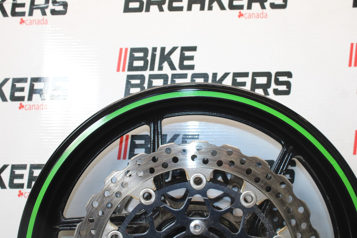 08 KAWASAKI NINJA ZX10R FRONT WHEEL FRONT RIM & ROTORS BB902