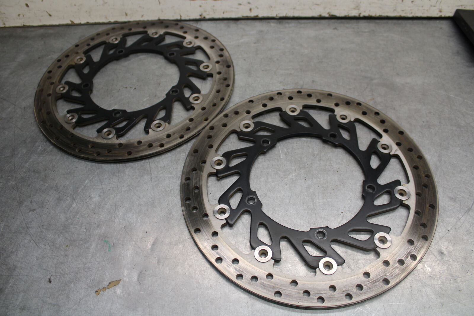 09-14 YAMAHA YZF R1 FRONT LEFT RIGHT BRAKE ROTORS DISCS 14B-2581T-00-00 BB696