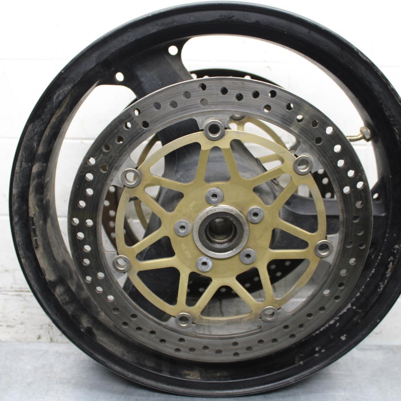 2000 Kawasaki Ninja ZX12R ZX1200A FRONT LEFT RIGHT BRAKE ROTORS AND WHEEL BB565