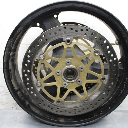 2000 Kawasaki Ninja ZX12R ZX1200A FRONT LEFT RIGHT BRAKE ROTORS AND WHEEL BB565