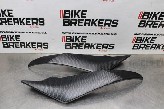 08-16 YAMAHA YZF R6 RIGHT LEFT GAS FUEL TANK PANELS COVERS TRIM SET COWLS  BB856