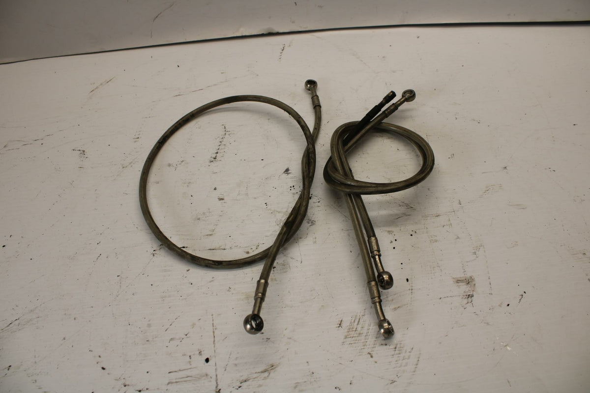 98-03 SUZUKI TL1000R BRAIDED REAR FRONT BRAKE CALIPER HOSES LINES BB267