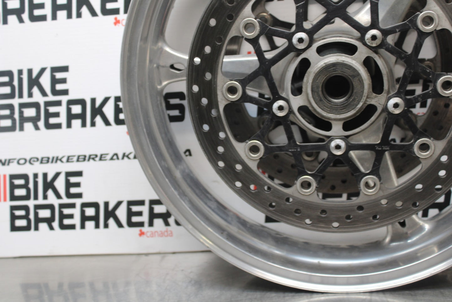 07 SUZUKI GSXR1000 FRONT WHEEL FRONT RIM & BRAKE DISC ROTORS BB770