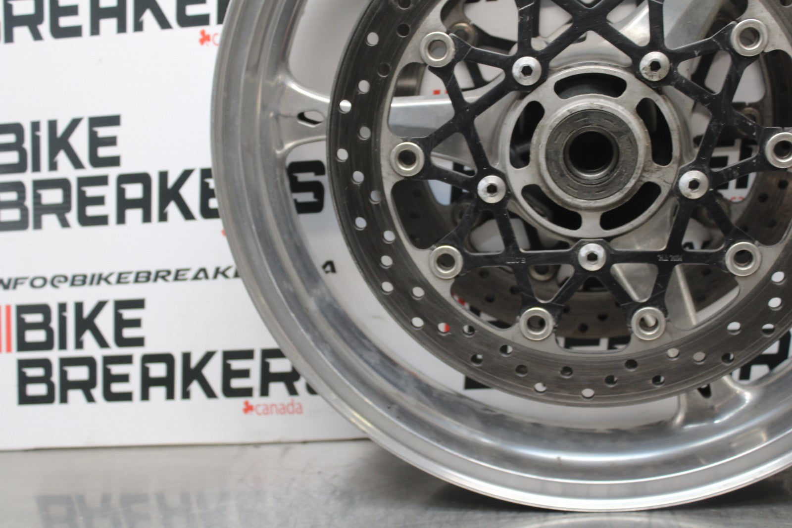 07 SUZUKI GSXR1000 FRONT WHEEL FRONT RIM & BRAKE DISC ROTORS BB770