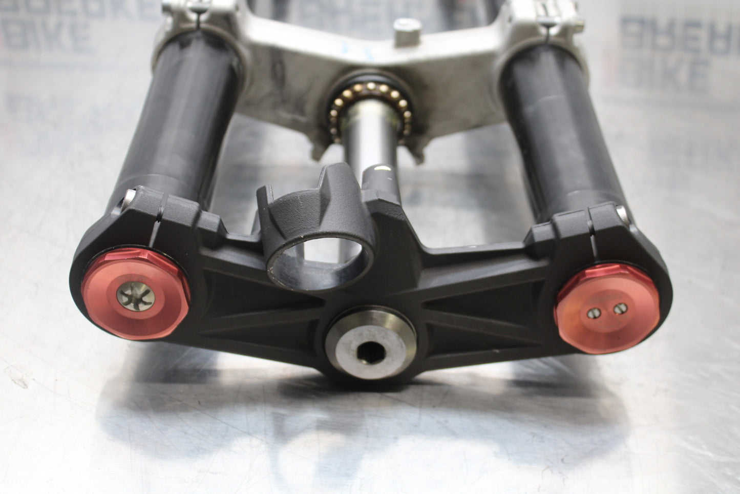 13-18 KAWASAKI NINJA ZX6R COMPLETE FRONT END FORKS SUSPENSION TRIPLE TREE BB143