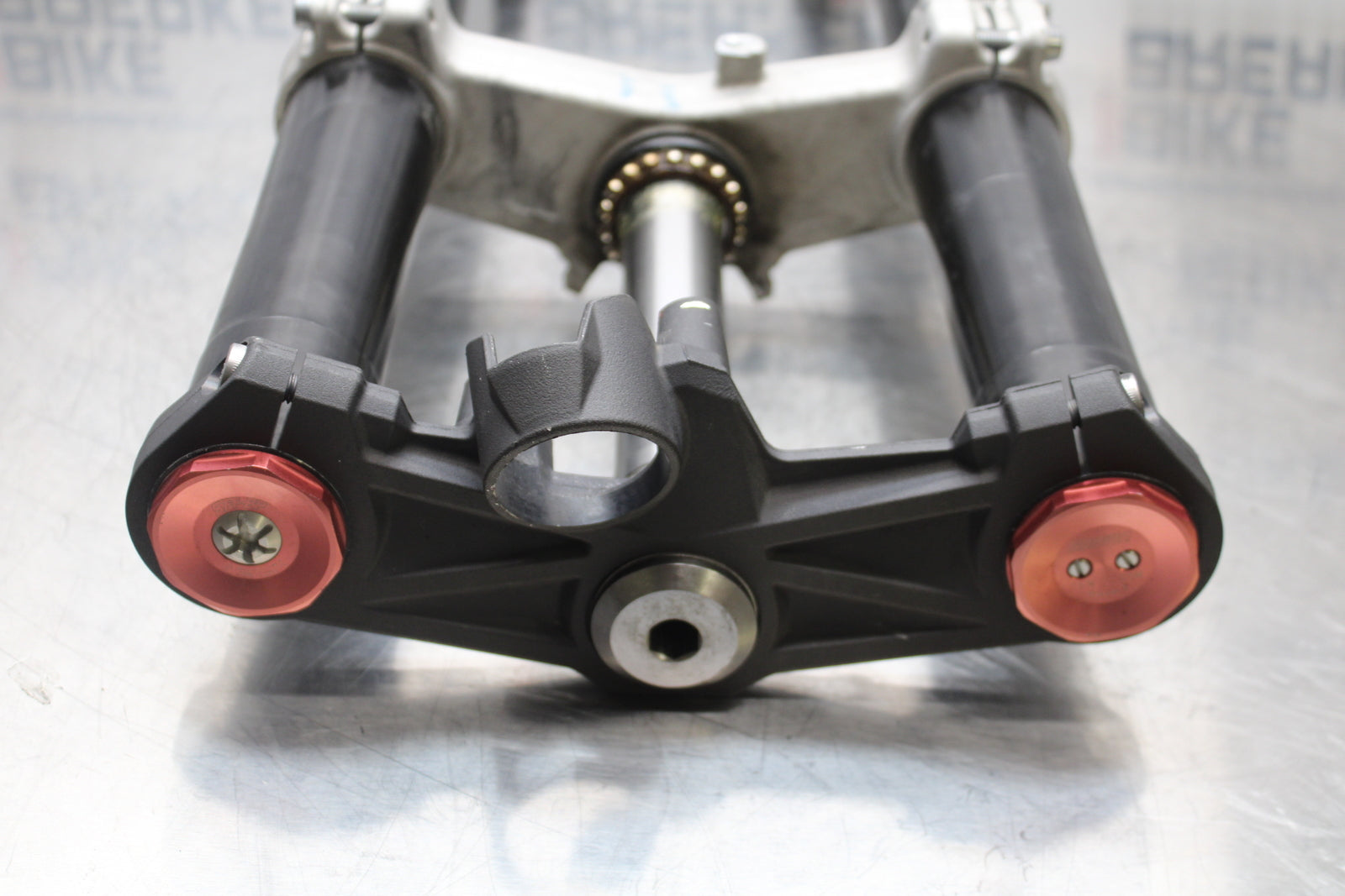 13-18 KAWASAKI NINJA ZX6R COMPLETE FRONT END FORKS SUSPENSION TRIPLE TREE BB143