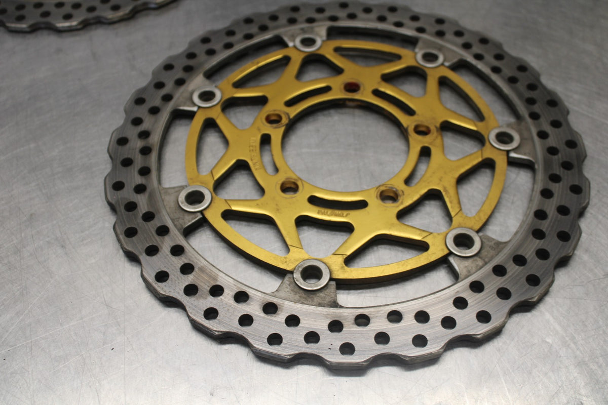 04-05 KAWASAKI NINJA ZX10R FRONT LEFT RIGHT BRAKE ROTORS DISCS BB931